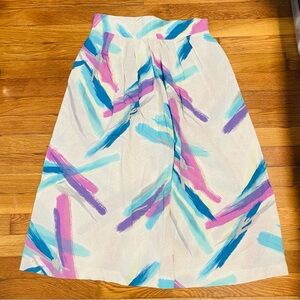 Carrie Beene Colorful Vintage Abstract Women's Skirt